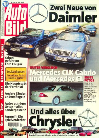 Deckblatt Auto Bild (20/1998)